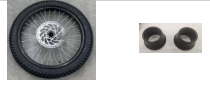Kompletny przedni zestaw koła z oponą, dętką, tarczą i tulejami SS 3.0