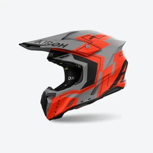 AIROH PROMOCJA KASK CROSS / ENDURO / ATV / QUAD TWIST 3 DIZZY KOLOR SZARY/POMARAŃCZOWY FLUO ROZMIAR L