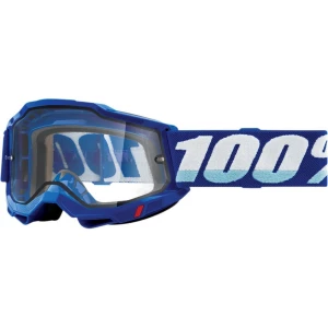 100 PROCENT GOGLE ACCURI 2 ENDURO MOTO BLUE - DUAL CLEAR LENS - KOLOR NIEBIESKI /BIAŁY SZYBKA PODWÓJNA PRZEŹROCZYSTA STARY KOD: 50221-501-02