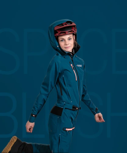 Damski kombinezon enduro off-road Dirtlej – wodoodporny strój terenowy Space Blush